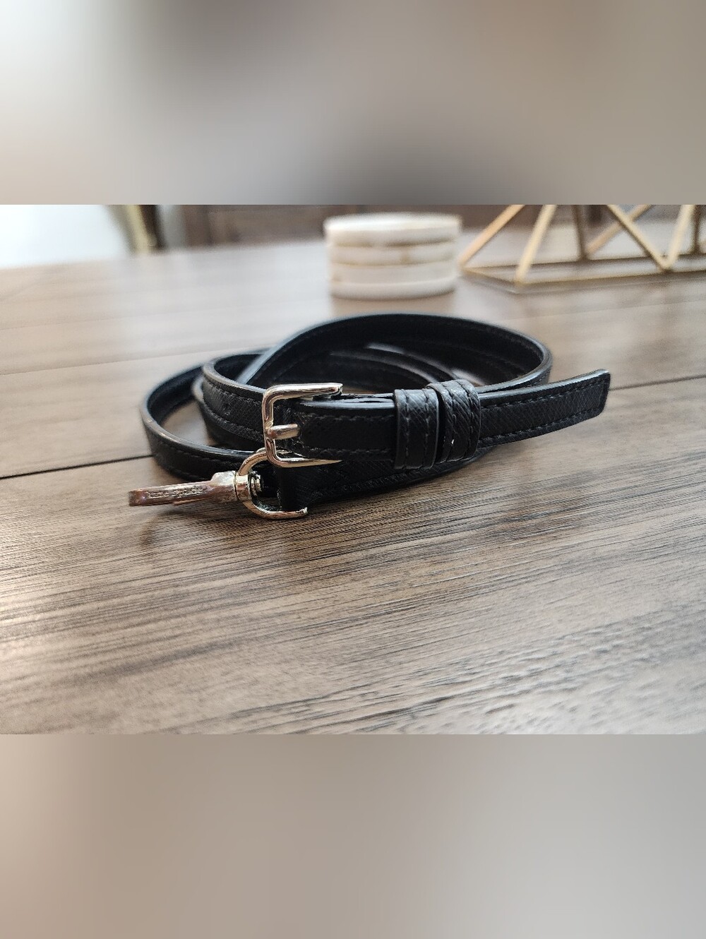 Kate Spade Saffiano Leather Strap With Silver Hardware